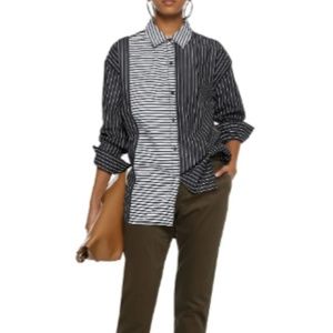 CURRENT/ELLIOTT Allen paneled striped shirt